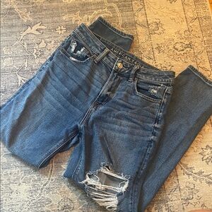 American Eagle Outfitters Women's High Rise Blue Jeans